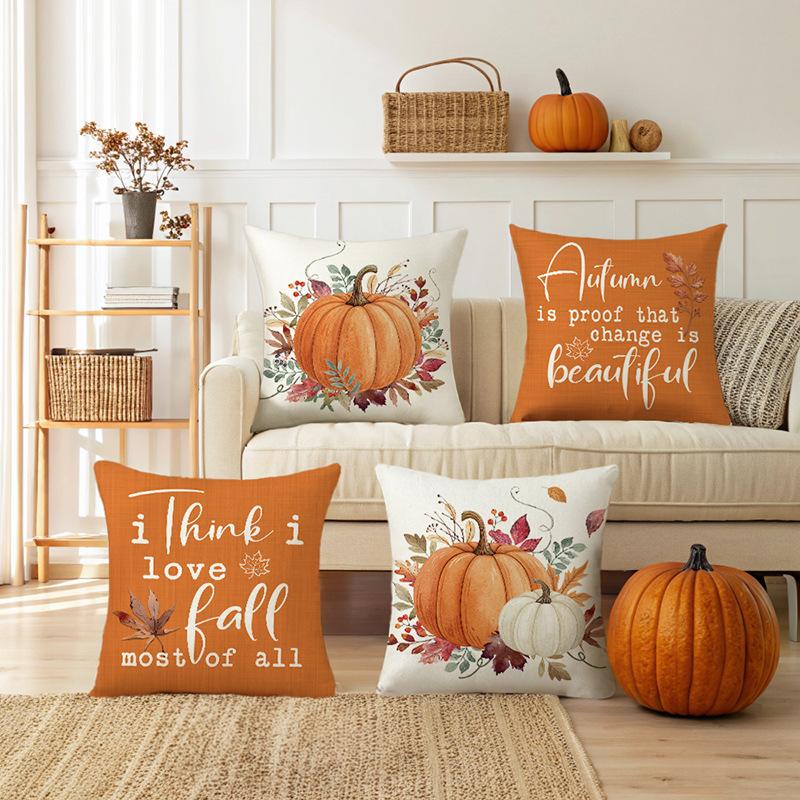 New Autumn Harvest Festival Pillow Cover Polyester Printed Holiday Living Room Sofa Decorative Cushion Cushion Cover
