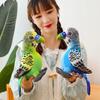 Parrot Plush Toy Realistic Colorful Bird Plushie Educational Stuffed Doll Home Office Bedroom Decoration Kids Adults Christmas Gift