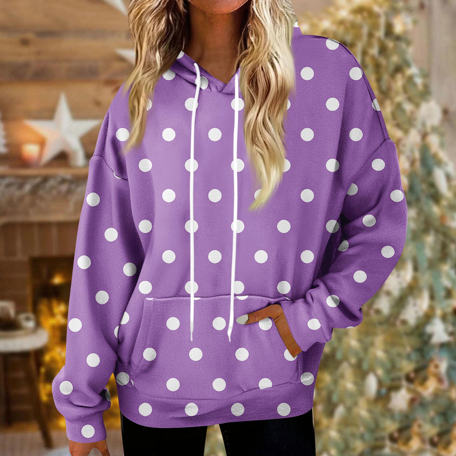 

Толстовки для женщин оверсайз зимние плюшевые милые свитшоты пуловер модная осенне-зимняя одежда M фиолетовый