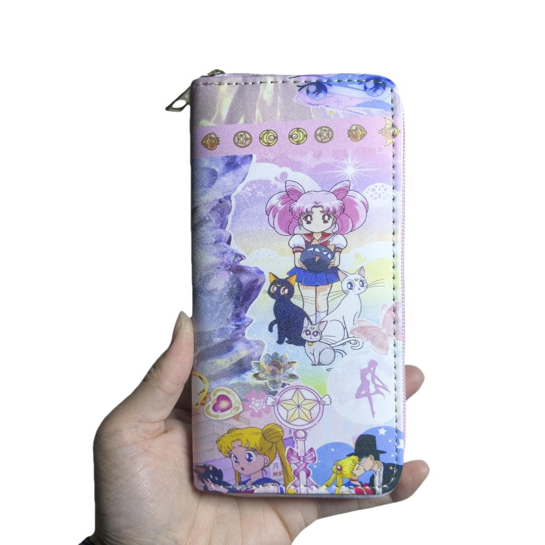 

Japanese Sailor Moon Long Zipper Wallet Little Girl Wallet