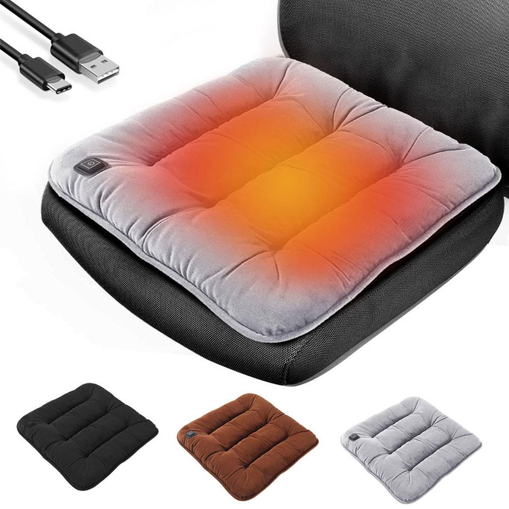 Car Heated Seat Cushion Keep Warm Winter Household Heated Adjustable Car Port Heater Seat Seat Cushion Heating Seat 5V USB W0S2