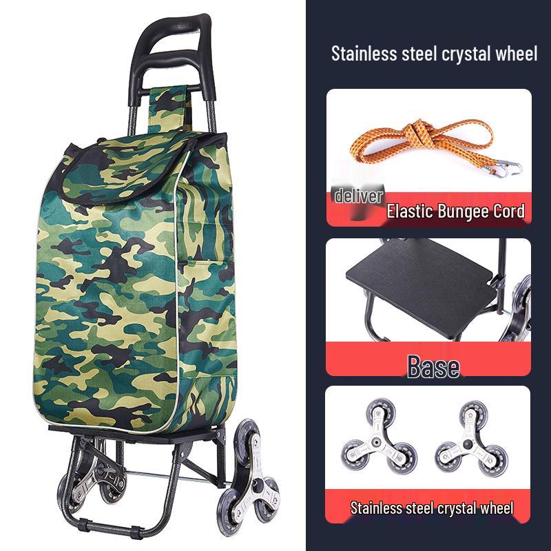 Compact Folding Shopping Cart and Trolley for Groceries and Luggage