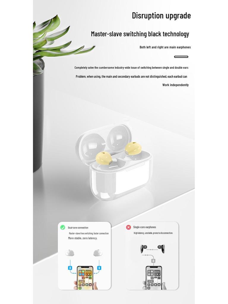 Wireless Sports Half-In-Ear Bluetooth Earbuds X6 - Hot Selling Cross-Border