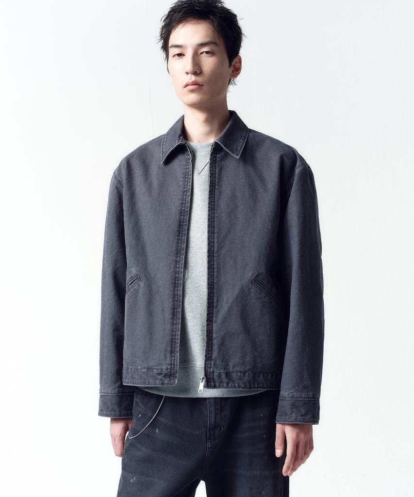 Insilence Duck Cotton Work Jacket Faded Grey