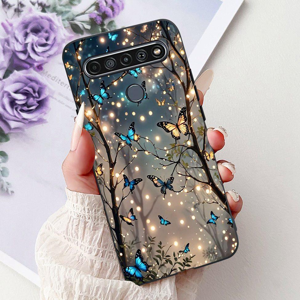 2020 For LG K41S LM-K410 Cover For LG K51S Case LM-K510 Luxury Butterfly Love Cute Cat Cool Handsome Lion Painted Black Silicone