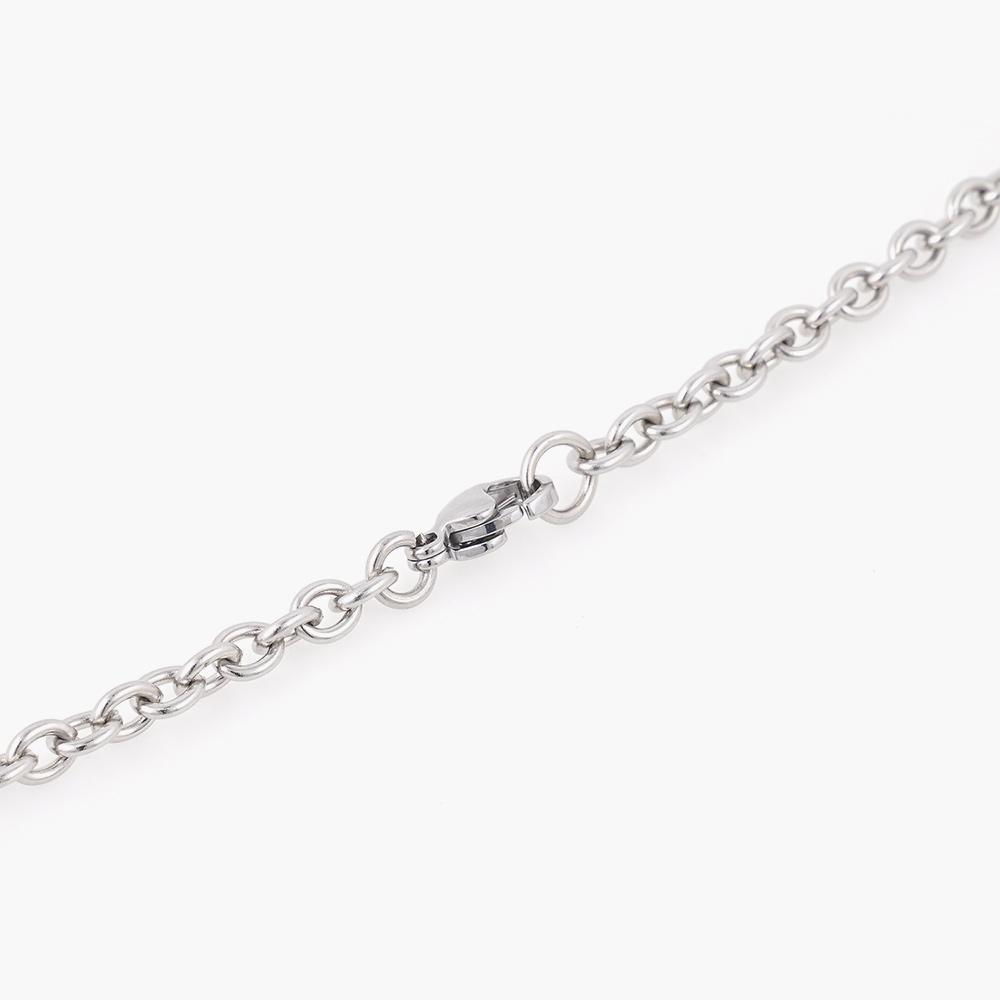 Jbans Classic 4-Ring Point Regular Cross Pendant Chain Necklace (C2501-An872_Sv)