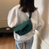Corduroy Chest Bag Women's Underarm Bag Shoulder Bag Commuter Crossbody Bag