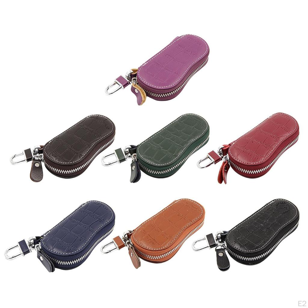 Halter Leder Autoschlüssel Organizer Damen Schlüsselanhänger Hüllen Unisex Tasche
