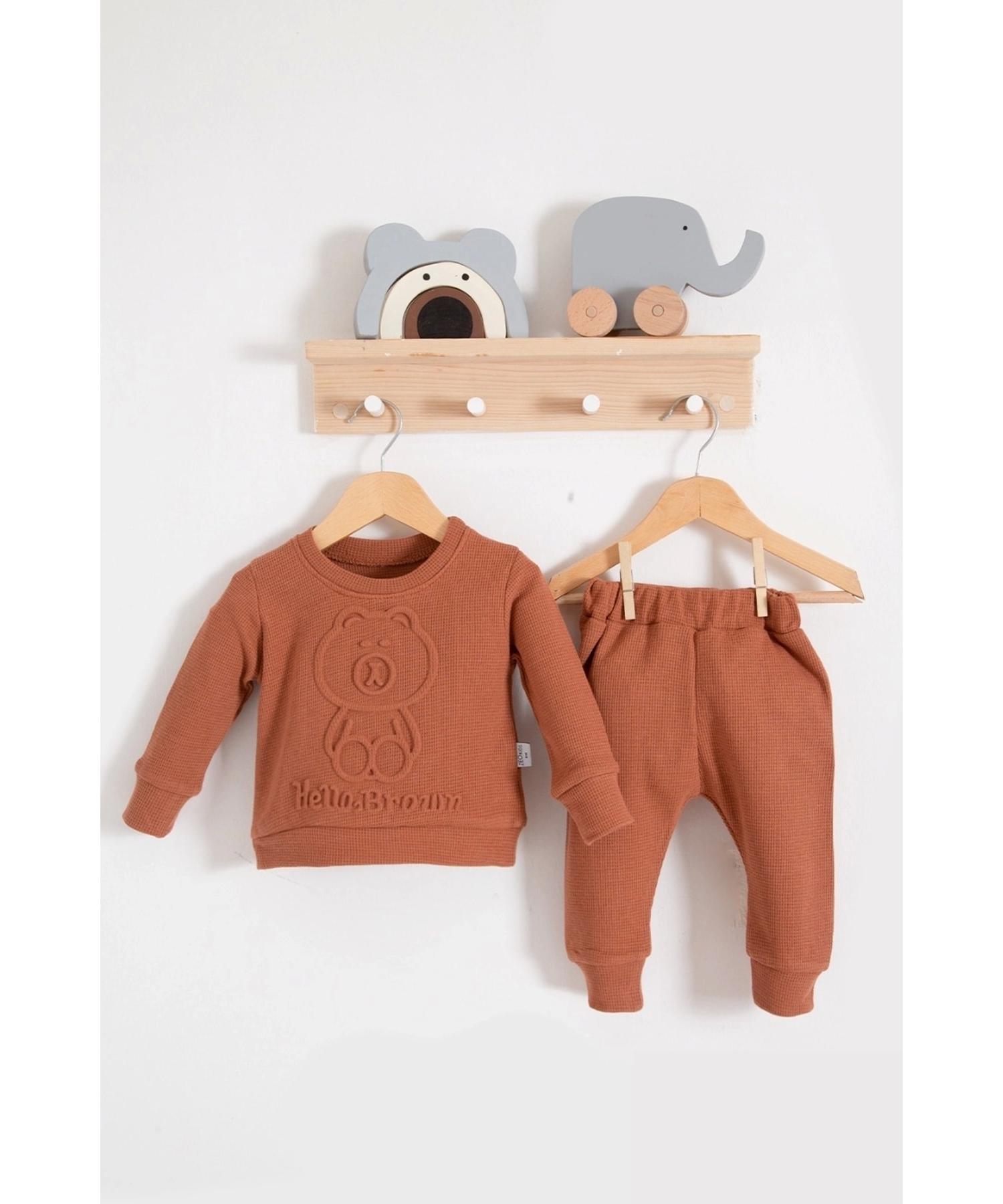 

Bear Gofre Embossed 2-Piece Baby Boy Set