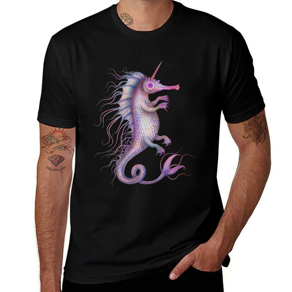 Sea Unicorn Tshirt Basic Daily Outfit Short Sleeve Tee Tshirt