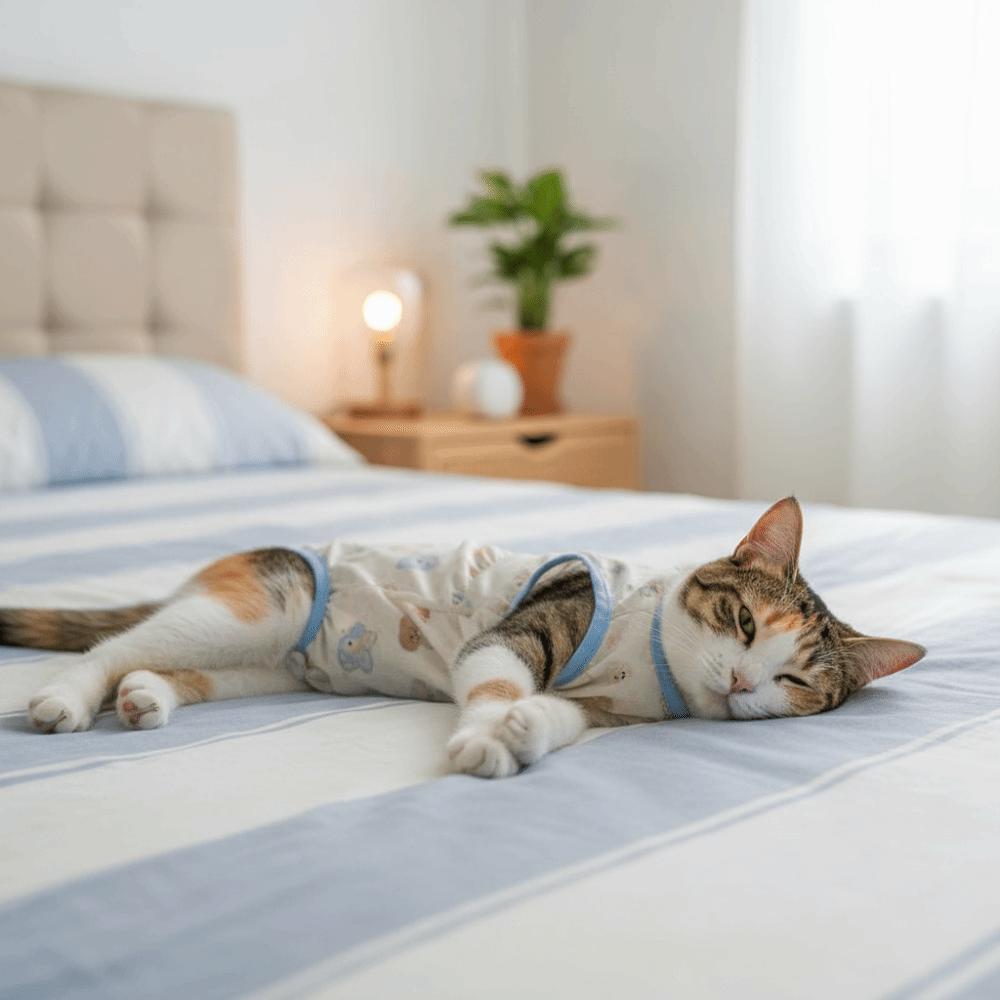 Comfortable Cat Recovery Clothing Breathable Pet Anti-Licking Vest Pet Estrus Period