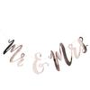 Rose  Just Married Mr & Mrs Team Bride English Words Wedding Party Banner Decoration String Flag