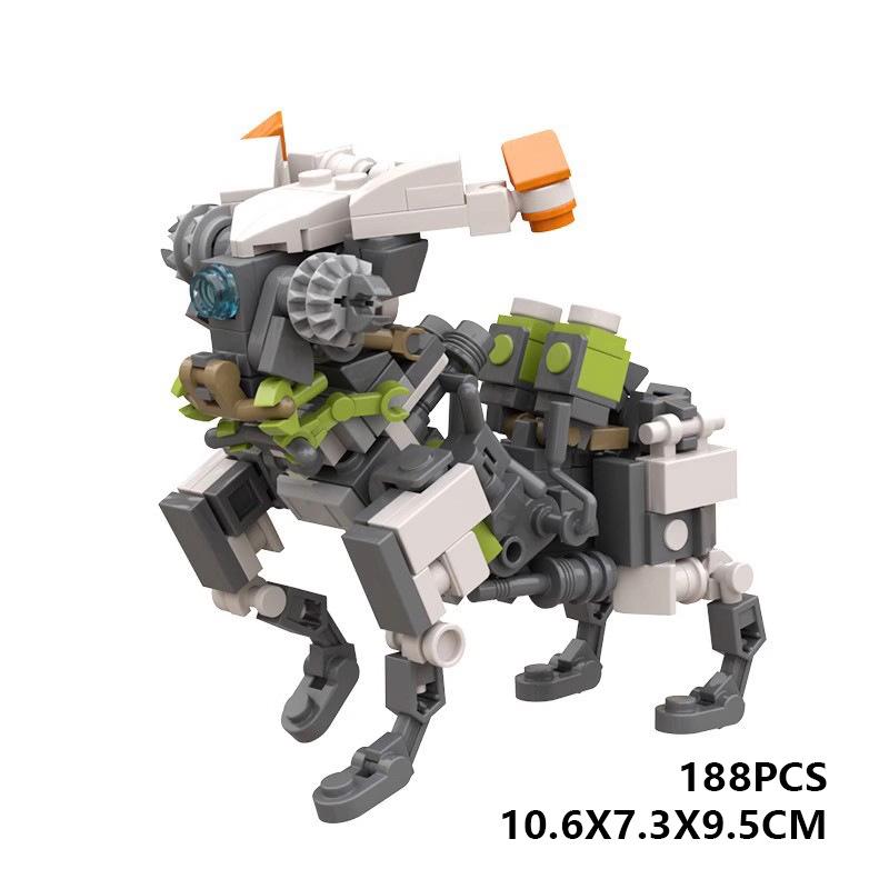 

M Building Block Compatible With Lego, Ornaments, Horizon Zero Dawn Wide-Headed Beast, Mechanical Cow Monster Building Block