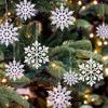 12pcs/lot Christmas Fake Snowflakes Xmas Tree Hanging Ornament Simulation Ice Winter Party Christmas New Year Decoration Icicle