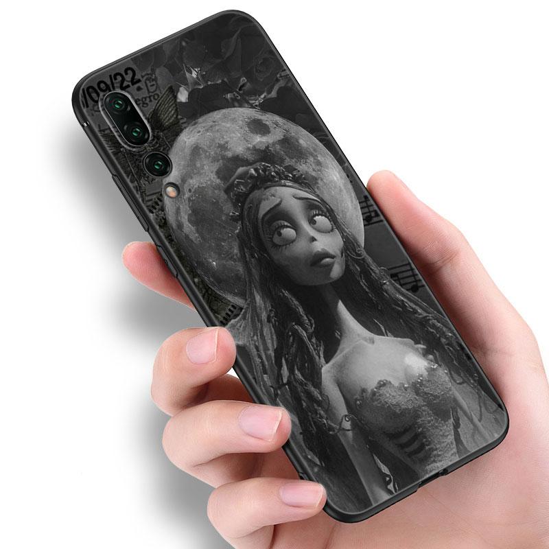 The Corpse Bride Black Silicone Phone Case For Huawei P10 P20 P30 P40 Lite P50 P60 Art P50E P Smart Z 2018 2020 2021 Pro 2019