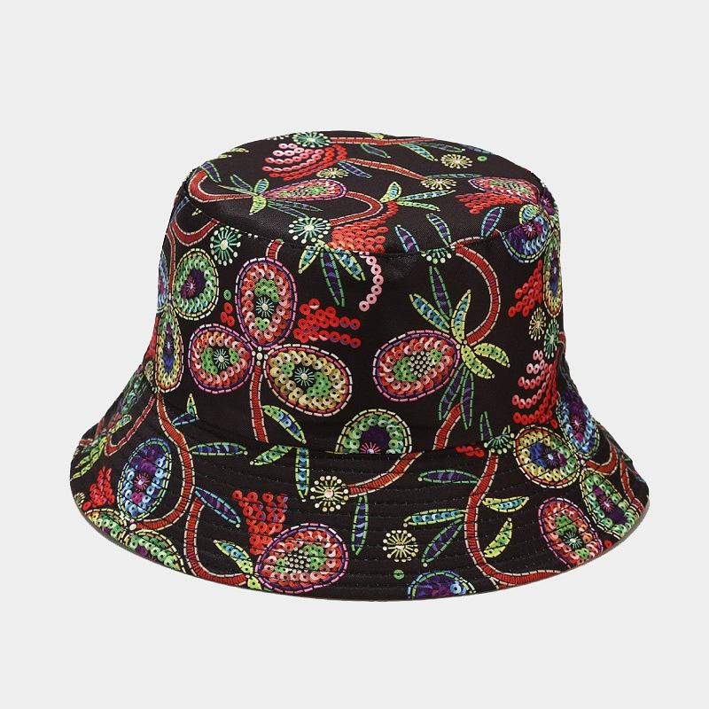 fashion plant printing pattern fisherman hat spring and summer outdoor sun protection fisherman cap unises fishing caps