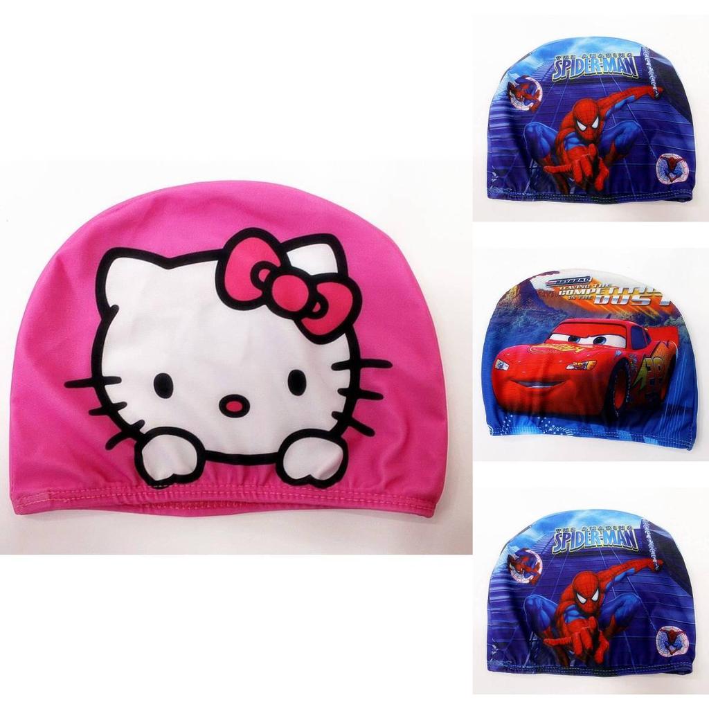 Wholesale Children's Cartoon Swim Cap Boys Girls Baby Colorful Polyester Cute Fashion Cartoon Comfortable Swimming Hat
