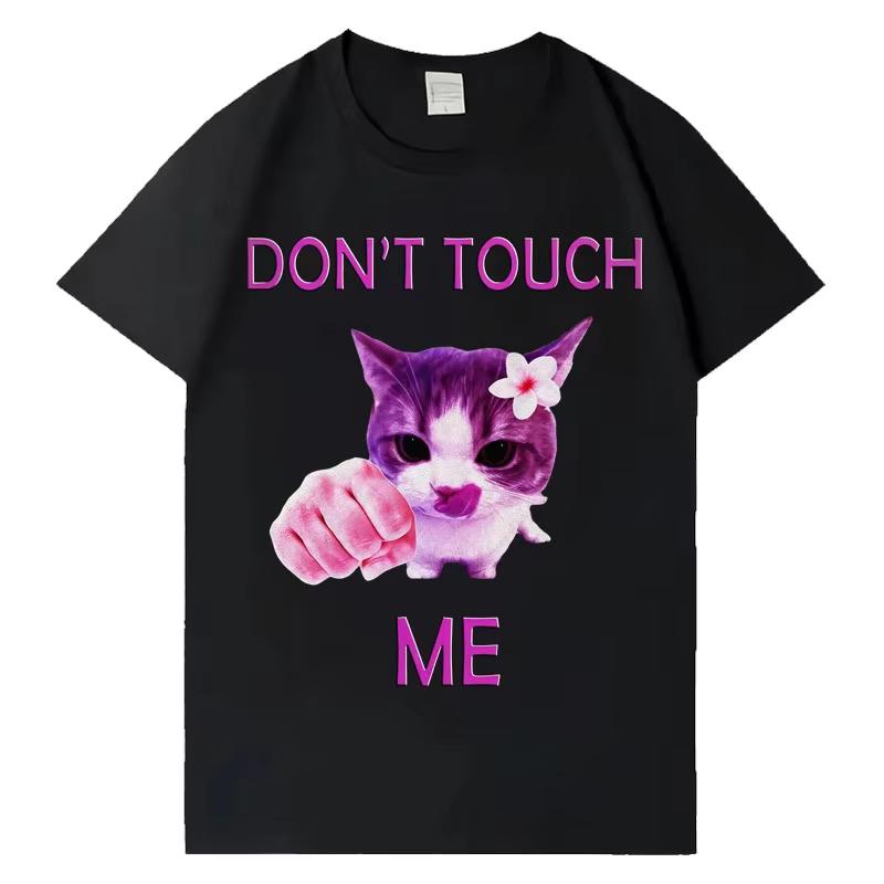 

Funny Cat Harajuku T-shirts Unisex Short Sleeve Casual Punk Comfort Mens Aesthetic Oversized Clothing Loose Tee Shirt Teenagers S разноцветный