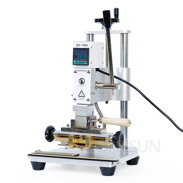 

ZONESUN ZS-110A Custom Logo Upgrade Digital Hot Foil Stamping Machine Leather Shop Brand Iron Embossing Bronze Tool Paper DIY Craft Supply 110V Machine Only