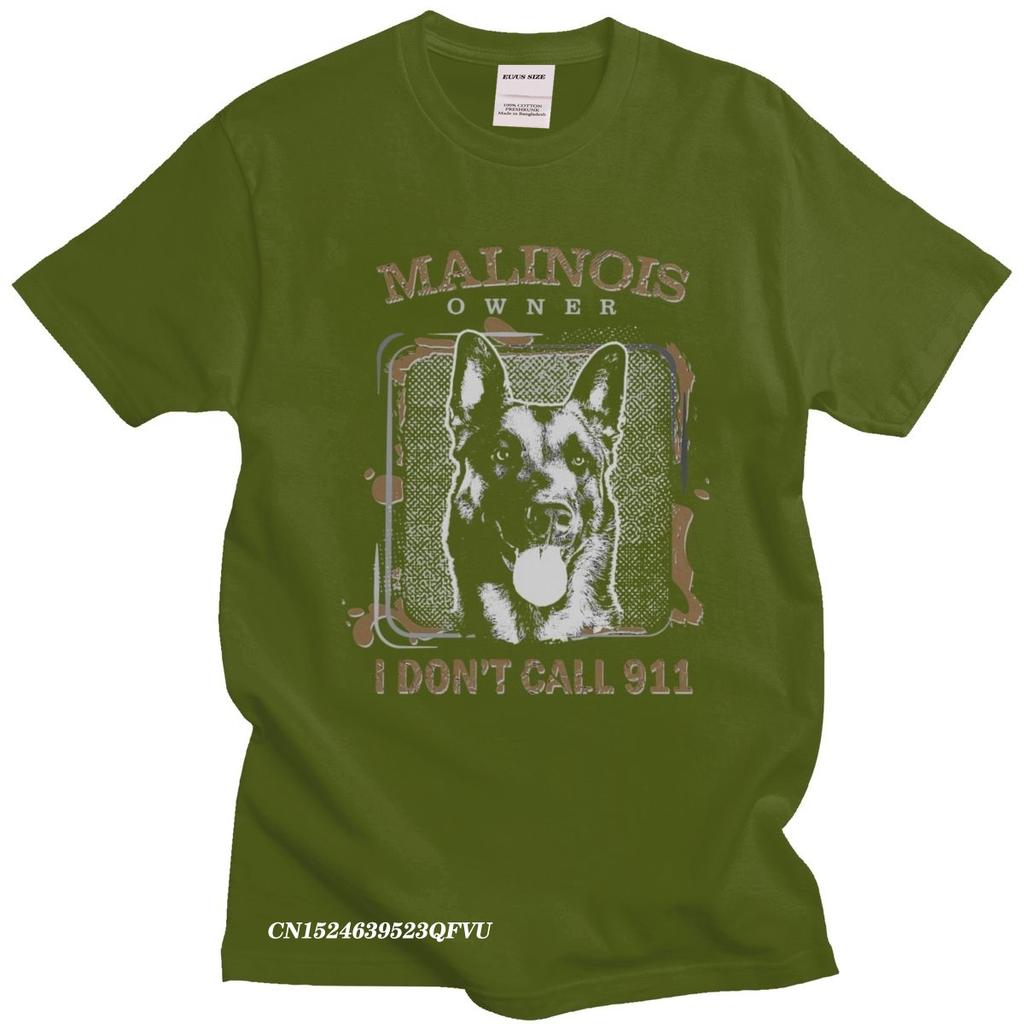 Vintage Belgian Shepherd Malinois Men PreShrunk Cotton Mechelaar TShirt Sleeved Dog Lover Harajuku Shirt Clothing Camisas