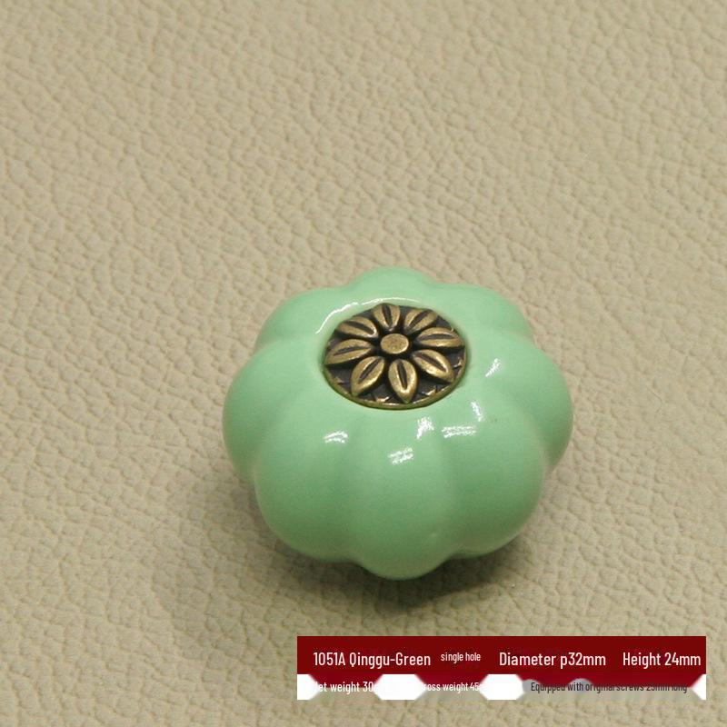 Χρωματιστές Κεραμικές Λαβές Κολοκύθας για Μοντέρνα Κινέζικα Ντουλάπια και Συρτάρια