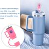 6PCS Straw Cover Cap For Stanley Cup Accessories Cute Flower Straw Toppers For Tumblers 10mm Silicone Straw Covers