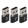 3PCS Plug and Play USB 2.0 Male to TypeC Female Adapter  Computer Use
