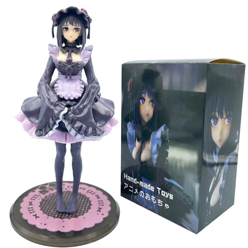 הדמות שלי מהאנימה My Dress-Up Darling, דמות אקשן של קיטאגאווה מרין בתלבושת משרת שחורה, דמות שולחנית, דגם לאיסוף, צעצוע, מתנה