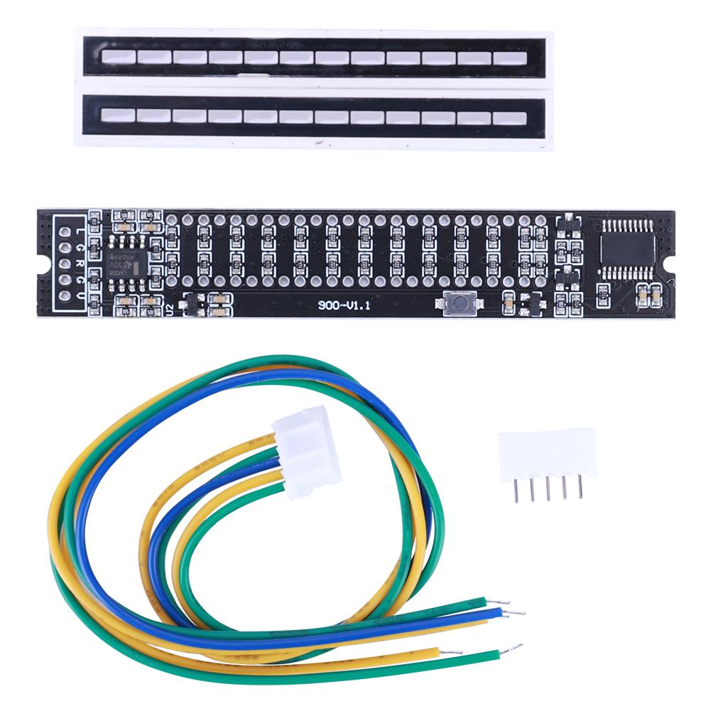 

Mini Double Dual 12-bit VU Meter Stereo Amplifier Board Adjustable Light Speed Audio Level Indicator Audio Spectrum Indicator