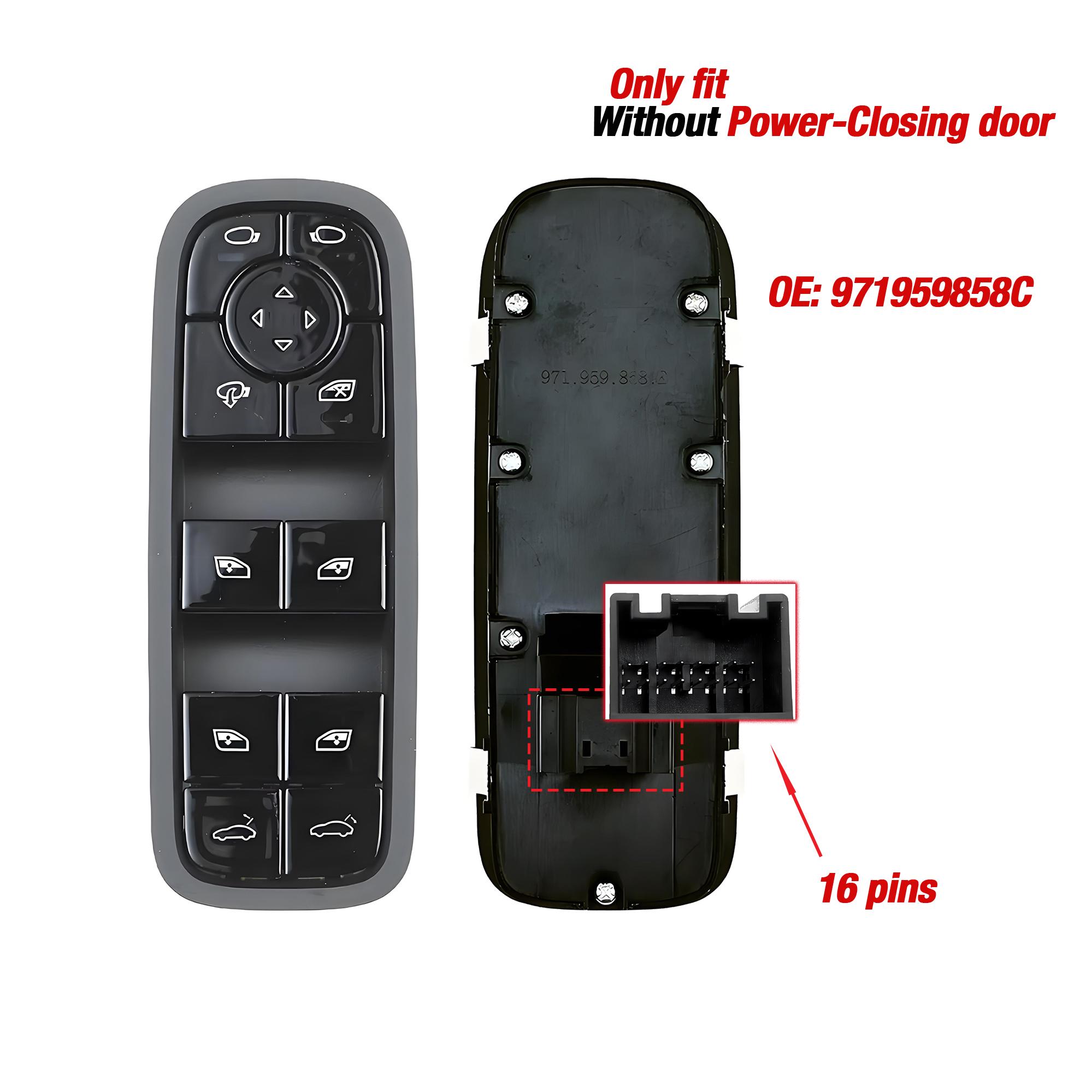 971959858C For Porsche Panamera 971 Cayenne 2017-2024,Front Left Electric Power Master Window Glass Lifter Control Switch Button 971959858C