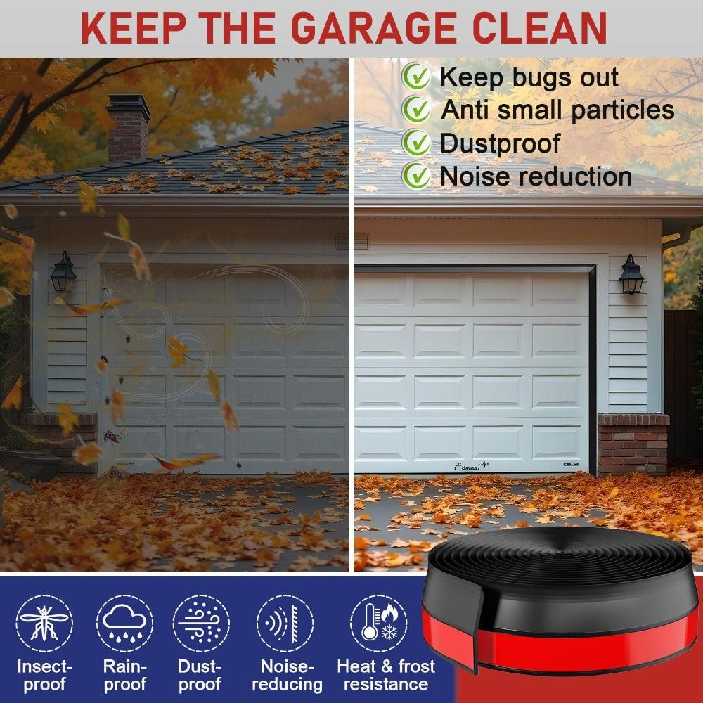 Weatherproof Garage Door Sealing Strip 100CM Weather Stripping Professional Top and Sides Seal