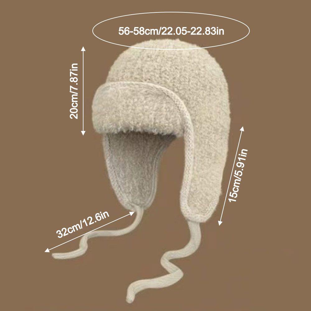 Windproof Winter Hat Warm Lei Feng Hat Cute Knitted Wool Hat  Autumn Winter
