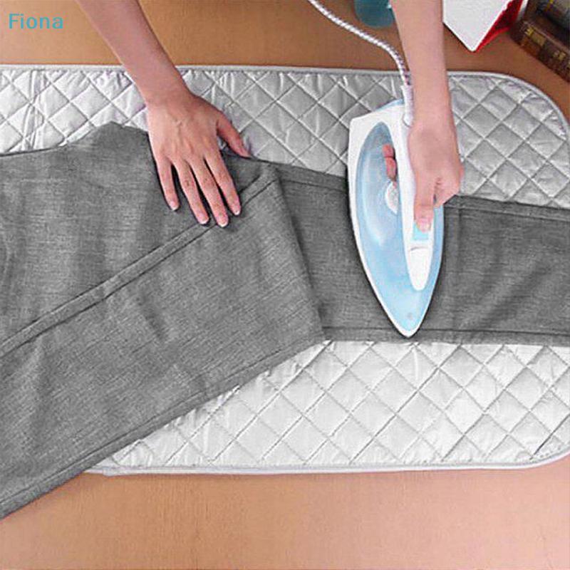 Quilted Ironing Mat, Heat Resistant Silver Coated Ironing Pad,Foldable Ironing Board Alternative for Washer Dryer Home Travel