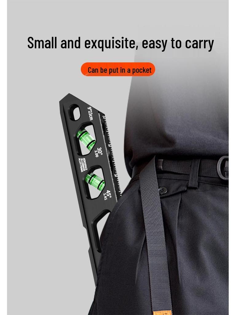 Magnetiskt minivattenpass med hög precision: Bärbart verktyg av industriell kvalitet i aluminium