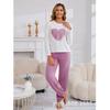 Four Season Style Love European and American Soft and Skin Friendly Comfortable Home Clothes, Long and Short Two-piece Set Pajamas