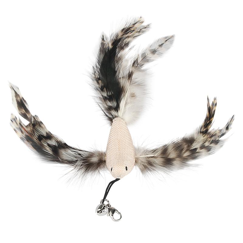 Feather Bird Accessories Artificial Bird DIY Cat Toy Replace Cat Teaser Stick Replacement Pet Toy