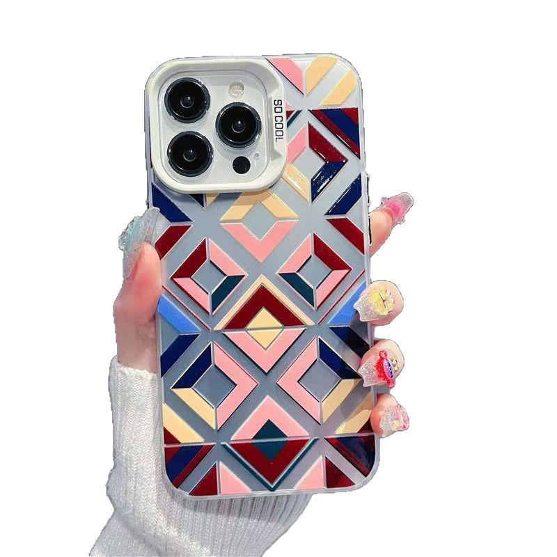 Creative Rhombus Case for Apple iPhone 17, 16Pro, 15Promax, 14Pro
