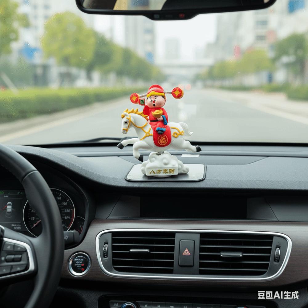 Cute God Of Wealth Desktop Decor Year of The Horse Horse Year Figurines  Center Console