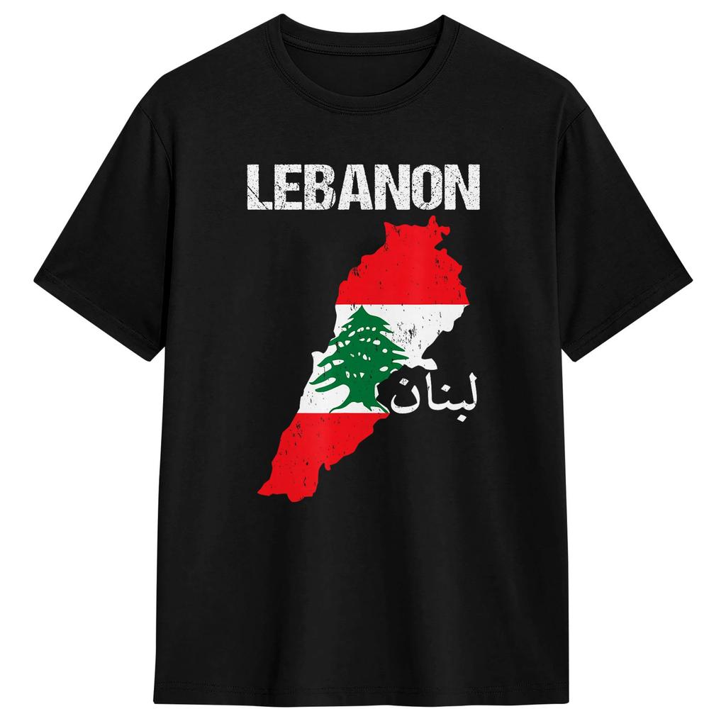 Lebanon Resist Fist Lebanese Flag Cotton T Shirt For Unisex Summer Funny Tshirts Novelty Tee Shirt Plus Size Wholesale Clothes