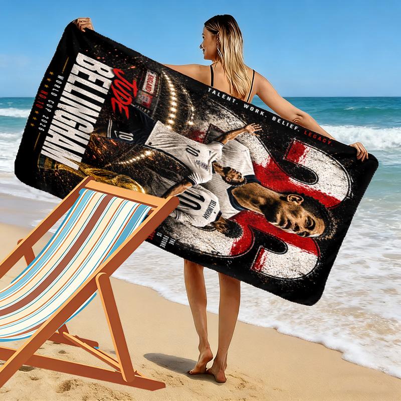 Bellingham Shines England'S Future Star Beach Towel Soft Portable For Travel Seaside Swim Absorbent Bath Towel Beach Towel