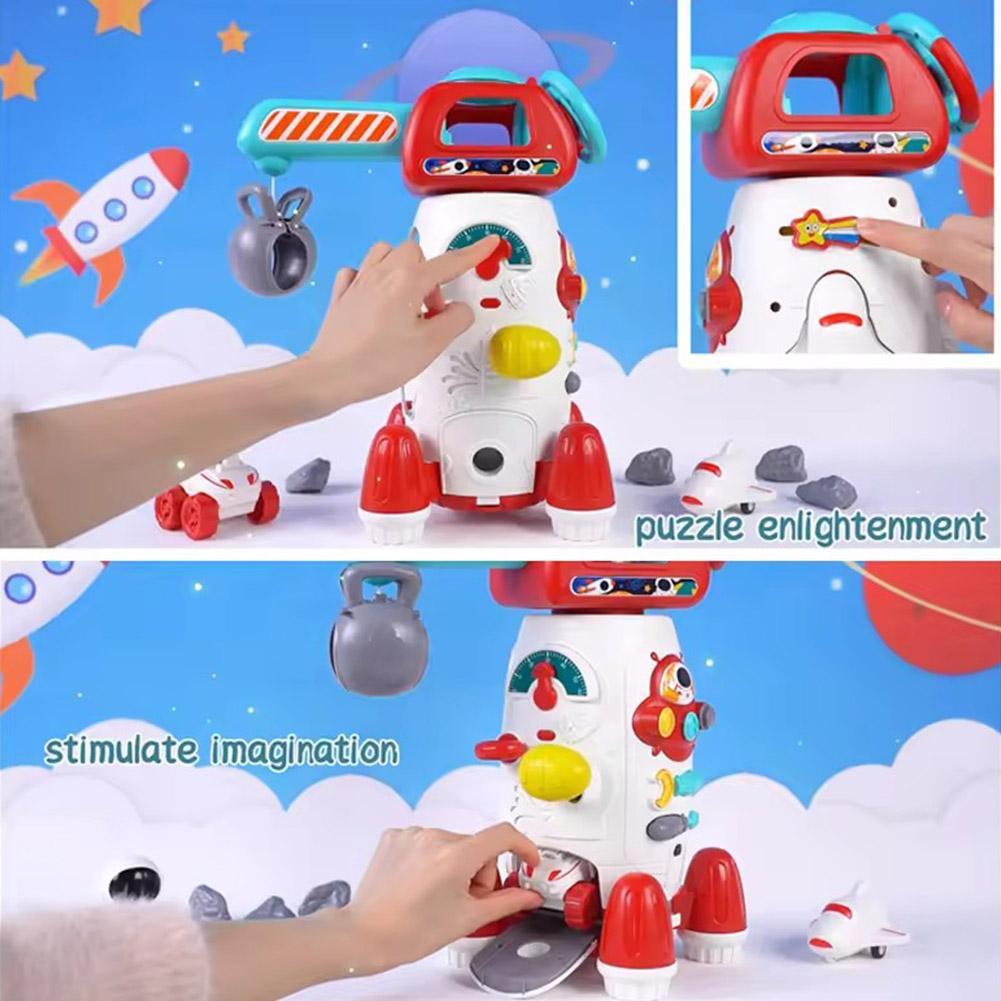 

ABS Space Shuttle Adventure Building Kit Puzzle Children Space Astonnaut Creative Electric Base G7Z1