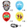 16/14Pcs Mexican Day of the Dead Latex Balloons Death Day Skull Decoration Balloon Halloween Party Decor 12 Inch