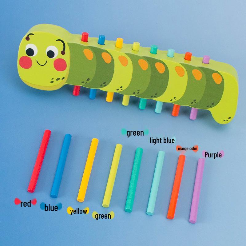 Caterpillar Color Matching Puzzle for Ages 3-6 – Montessori Early Education Toy