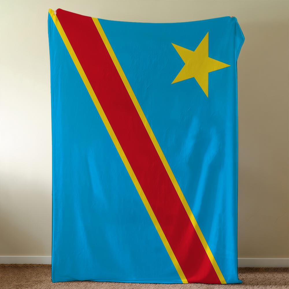 N-NationS D-DemocraticS Republic Congo Blanket Throw Super Cosy Plush Living Room Sofa Couch Childish Birthday Gifts