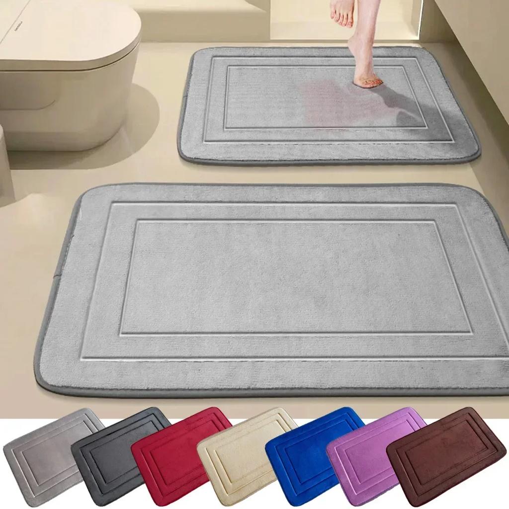 1PC Super Non-slip Coral Velvet Bathroom Floor Mat Door Mats Super Absorbent Floor Mats Super Absorbent Bathroom Mats Door Mat