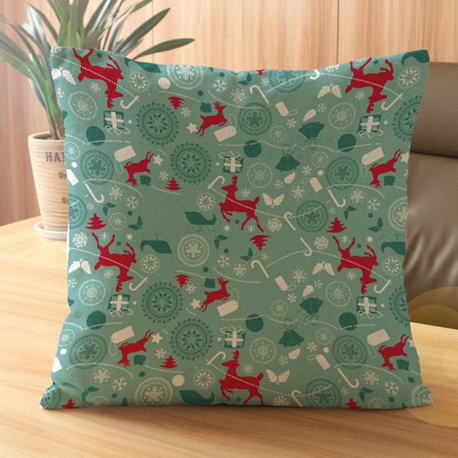 Modern Minimalist Cartoon Christmas Cushion Cover Christmas Sofa Decoration Cotton Linen Pillow Case Elk Christmas Gifts Cojines