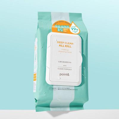 Deep Clean All-Kill Cleansing Tissue / Mildly Acidic, Low-Irritation Pore Makeup Cleansing, 80 Sheets