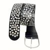 Luxury Design Eyelet Rivet Belt Punk Hollow Grommet Decorative Belt  for Women Club Outfit