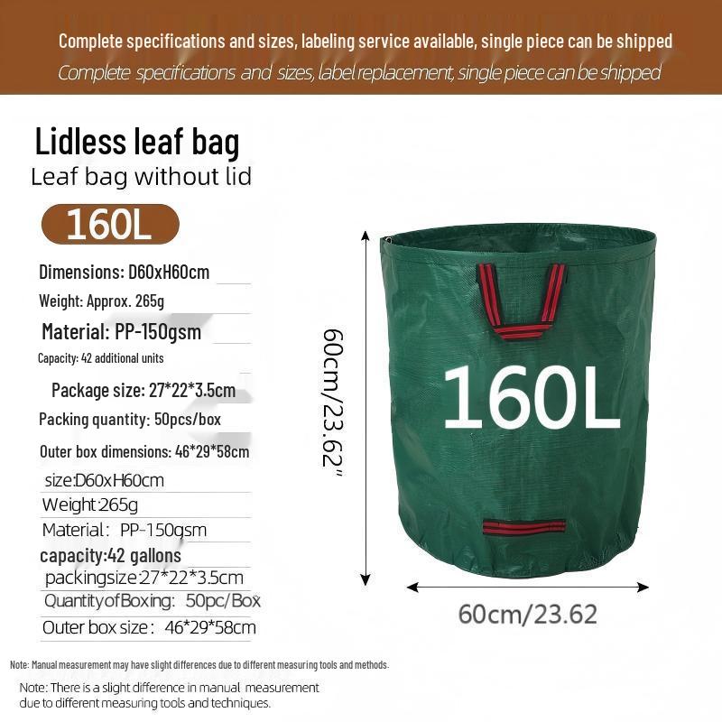 Reusable Large-Capacity Leaf Collection Bag with Slanted Opening