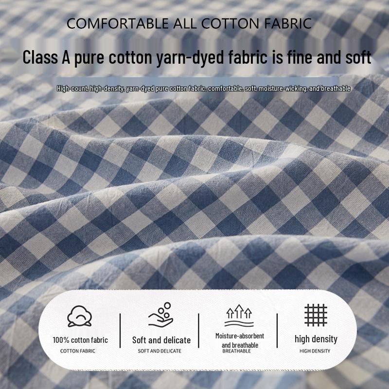 Class A 100% Cotton Zippered Mattress Protector for Student Dormitory - Single Bed, Dustproof Pure Cotton Cover.